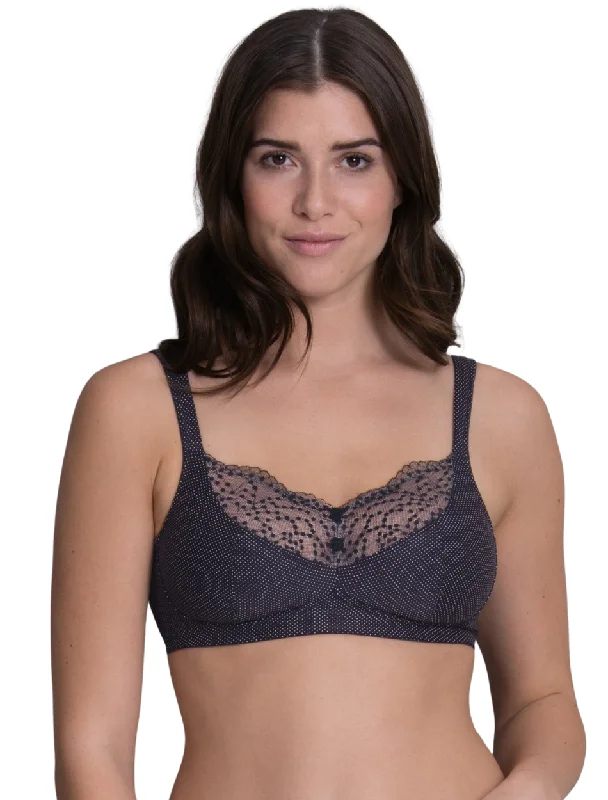 Anita Orely Mastectomy Bra Wireless Post Operative Bra, Black | Black Mastectomy Bra | Anita Orely Post Mastectomy Bra