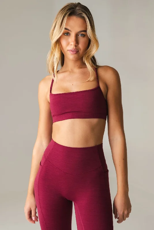 Vitality Daydream® Stitch Racer Bra - Burgundy Vineyard