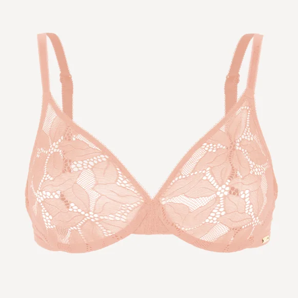 GLOSSIES LOTUS SHEER BRA CAFE CREME 19001