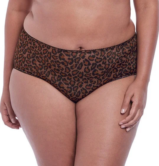 Goddess Kayla Dark Leopard Print Brief Panty 6168