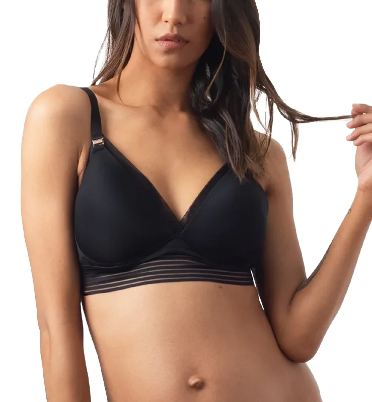 Hotmilk Ambition Contour Triangle Wirefree Nursing Bra (PMAT) - Black