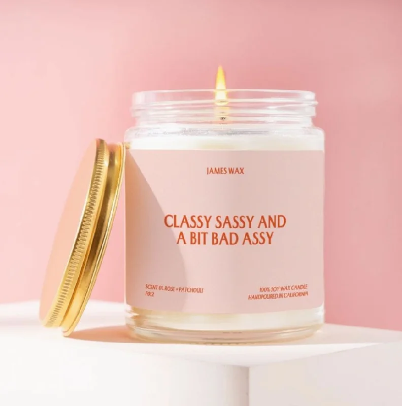 James Wax Friendship Gift Classy Sassy and A Bit Bad Assy Candle F012